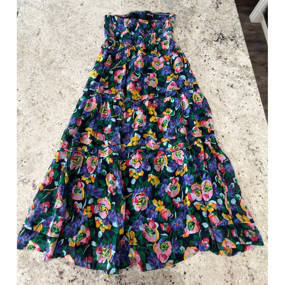 Anthropologie Somerset Strapless Maxi Dress‎ Floral Size M NWT - Picture 2 of 7